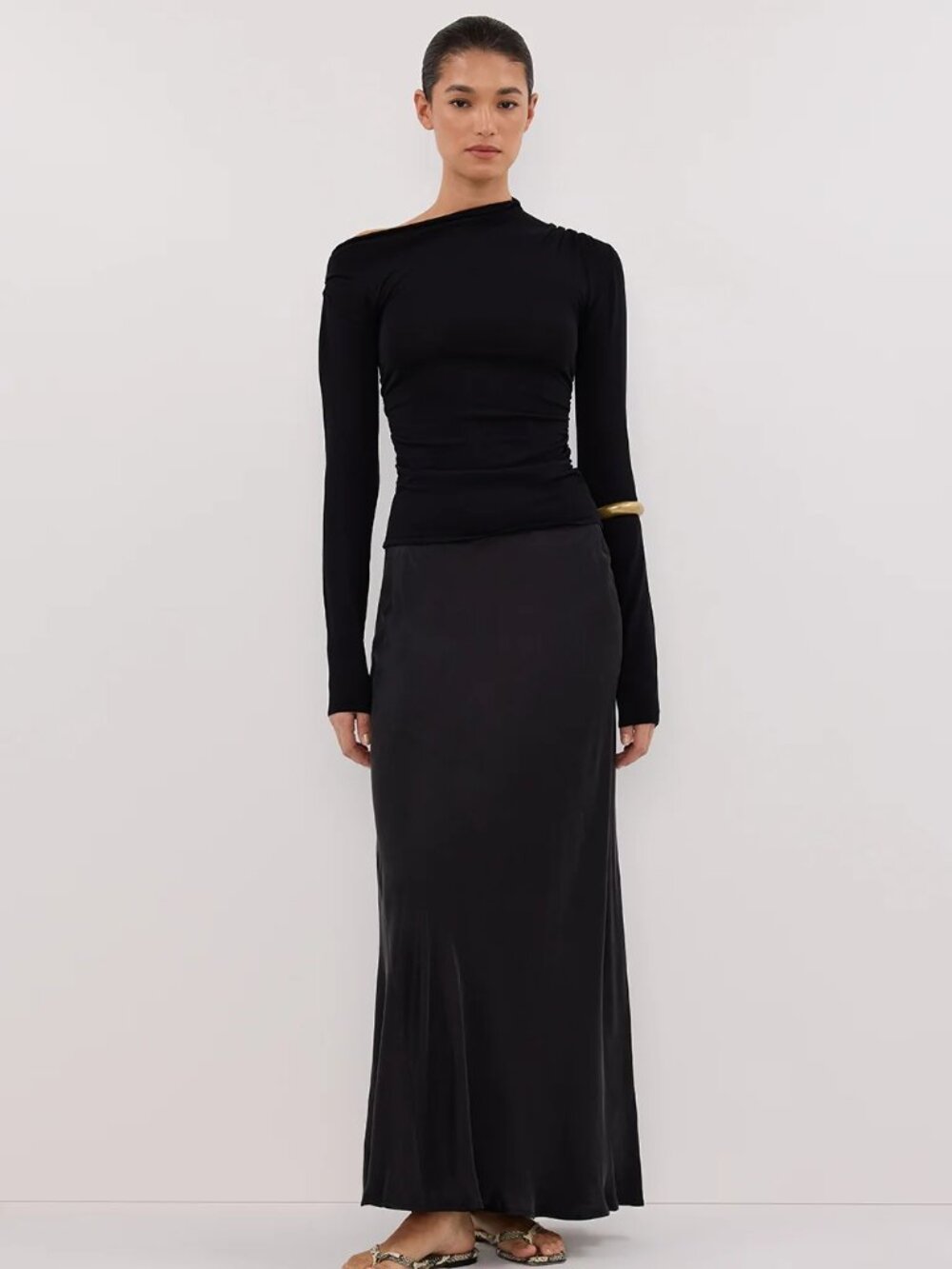 DISSH Ariel Black Long Sleeve Knit Top
